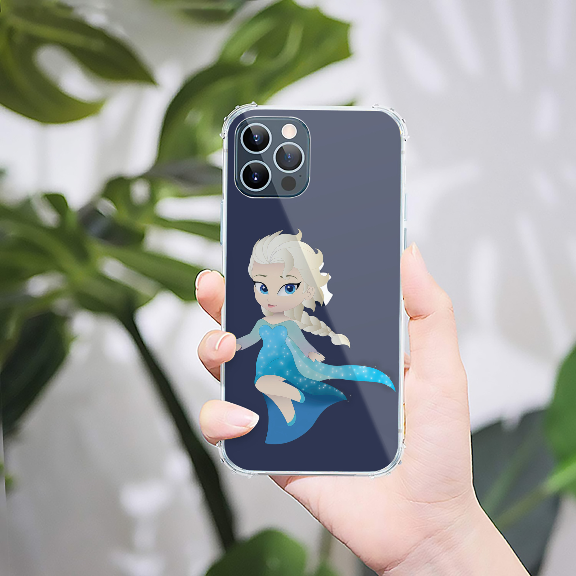 （画像用） アナと雪の女王 アンナ エルサ Frozen Anna Elsa 【iPhone 12シリーズ対応】透明スマホケース（クリアソフトケース）